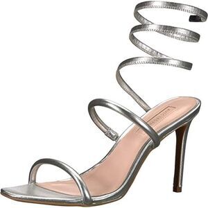 Avec Les Filles Women's JOIA Heeled Sandal, Silver, 6.5 Medium US